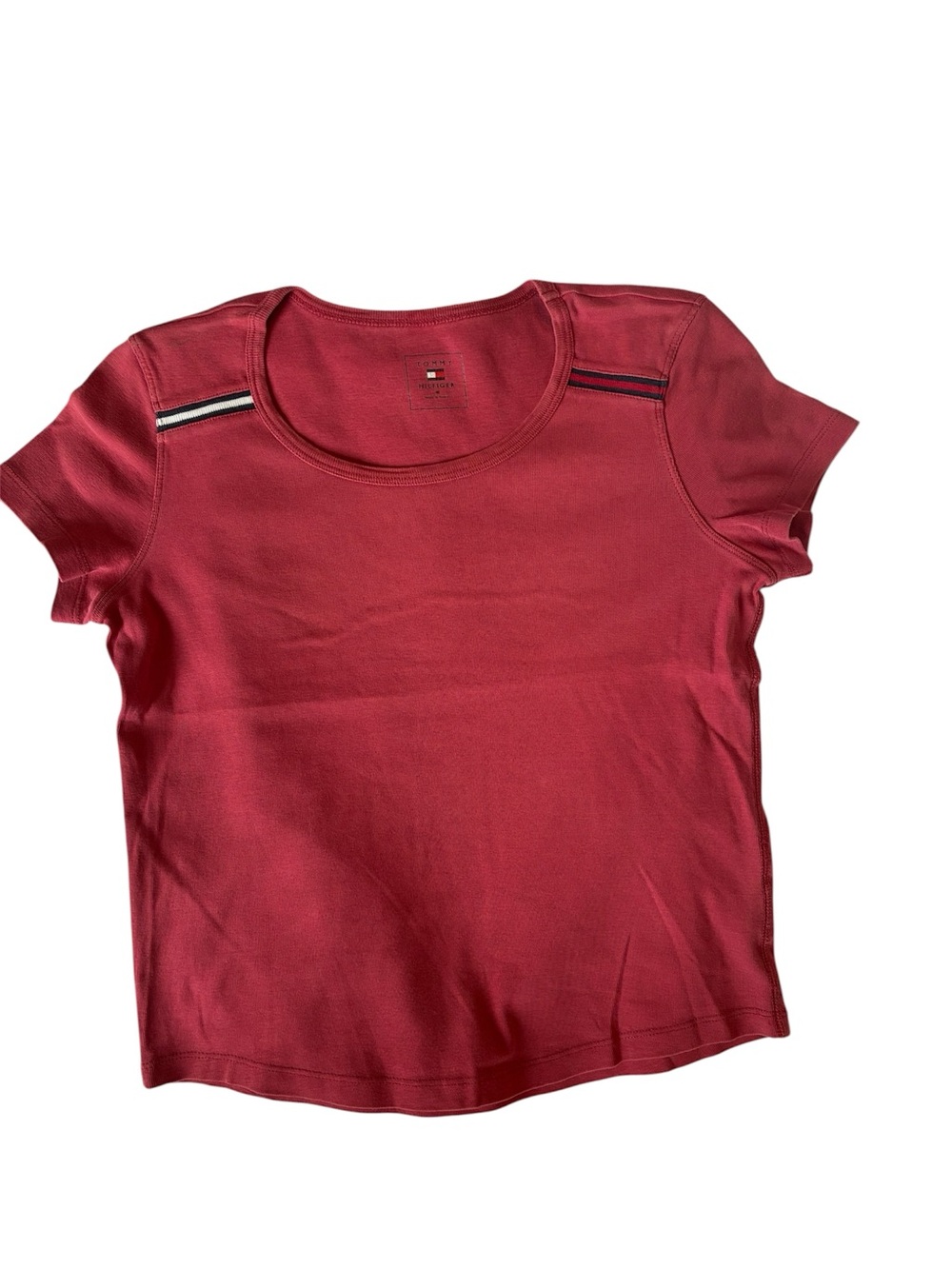 Vintage Tommy Hilfiger Red Short Sleeve 100% Cotton Crewneck Tee